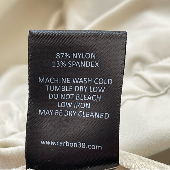 Carbon38 khaki paper bag elastic drawstring tie waist jogger trouser pant large - Picture 5 of 6